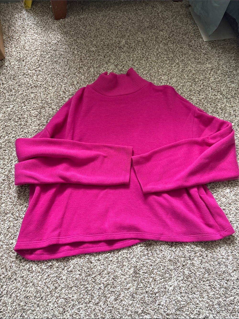 Zara Bright Magenta Turtleneck Sweater
